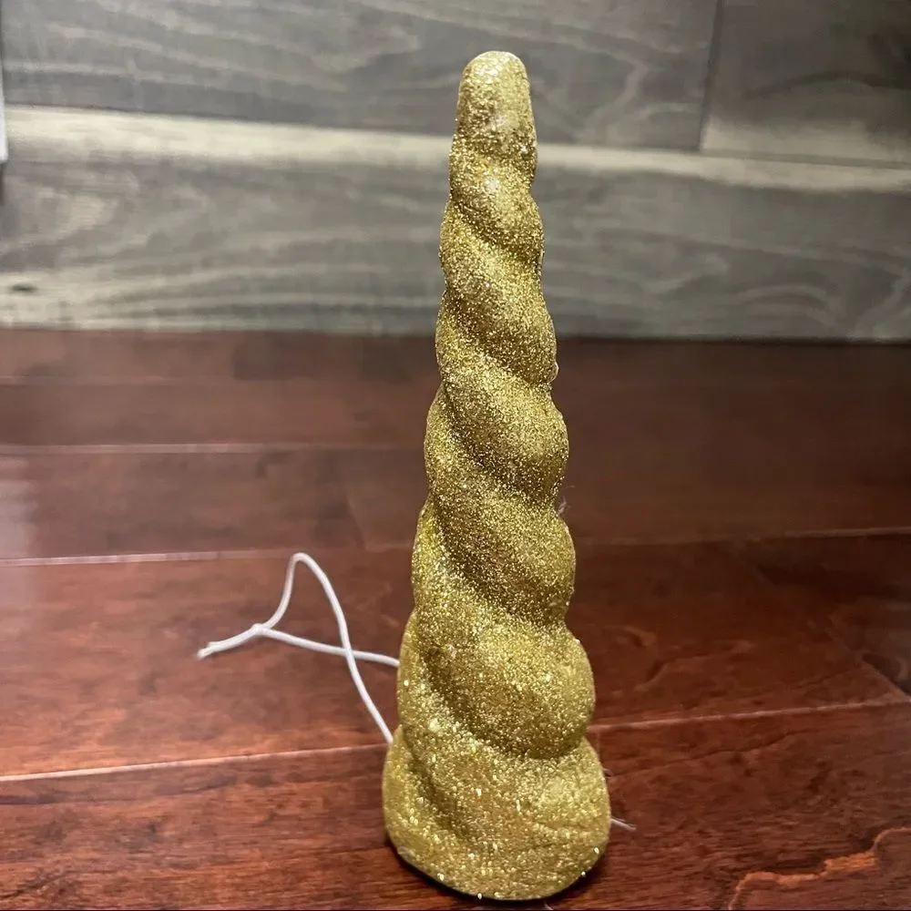 Child’s Glitter Gold Unicorn Horn for Costume 7”